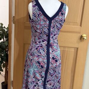 Title‎ Nine Dress S  Golf Athleisure Blue/Purple Paisley Stretch Pickleball